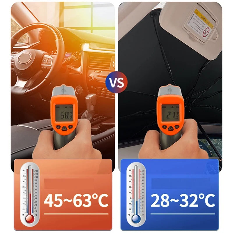 Car Sun Shade Umbrella Foldable Car Parasol Windshield Sunshade Cover Visor For Audi A3 A4 A6 A7 A8 Q2 Q3 Q4 Q5 Q7 Q8 TT Sline