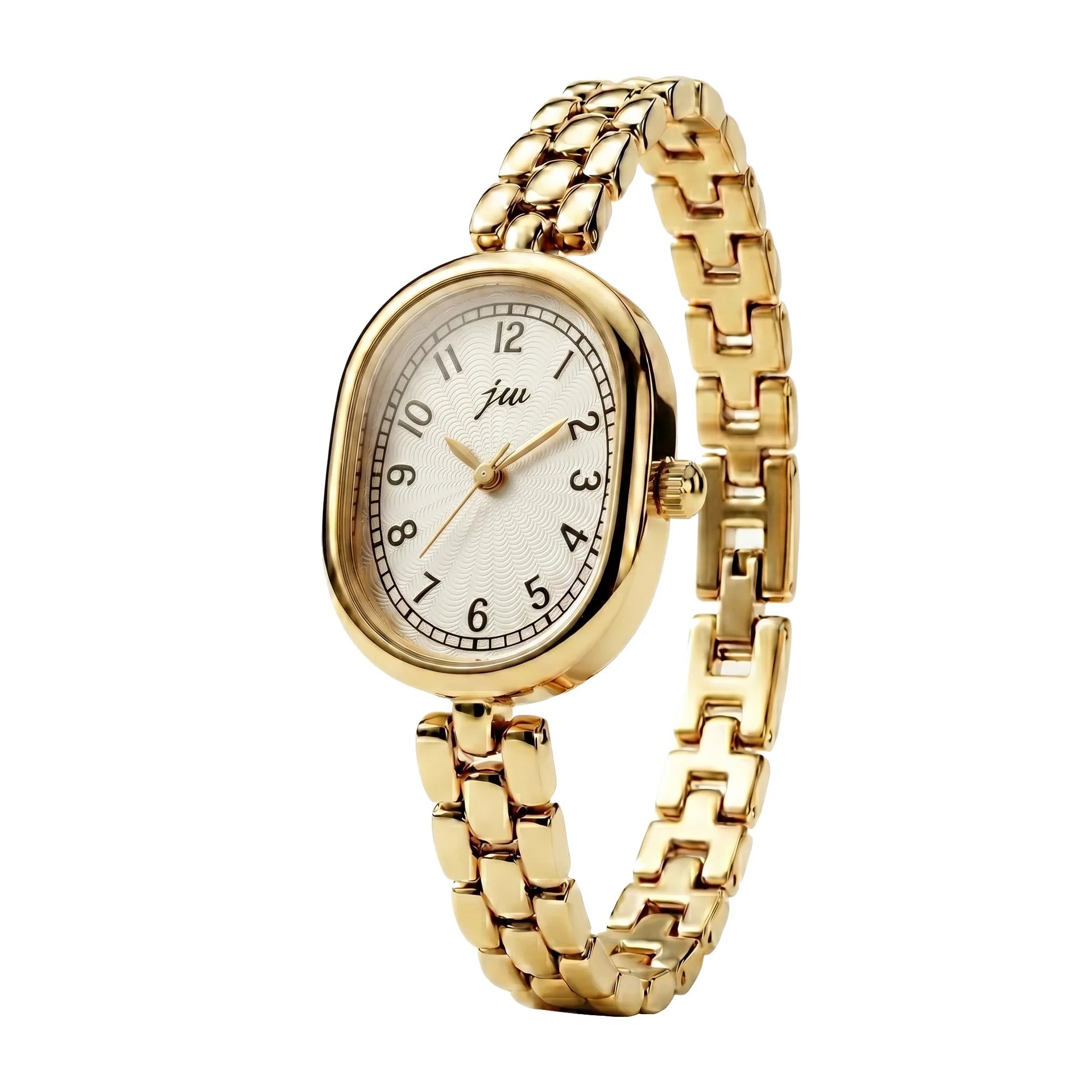 Watch Digital Dial Retro Oval Small Gold Watches Women Chain Strap Simple Female Fashion Light Luxury Quartz Clock Wristwatches