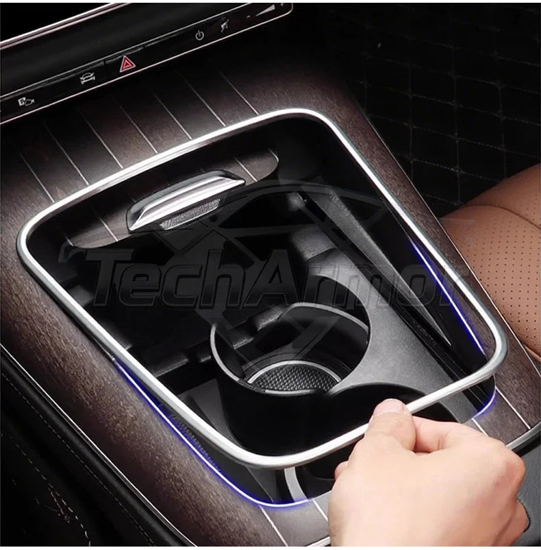 Car Center Console Control Panel Frame Decoration Edge Trim For Mercedes-Benz W214 2024-2025 Auto Interior Protector Accessories