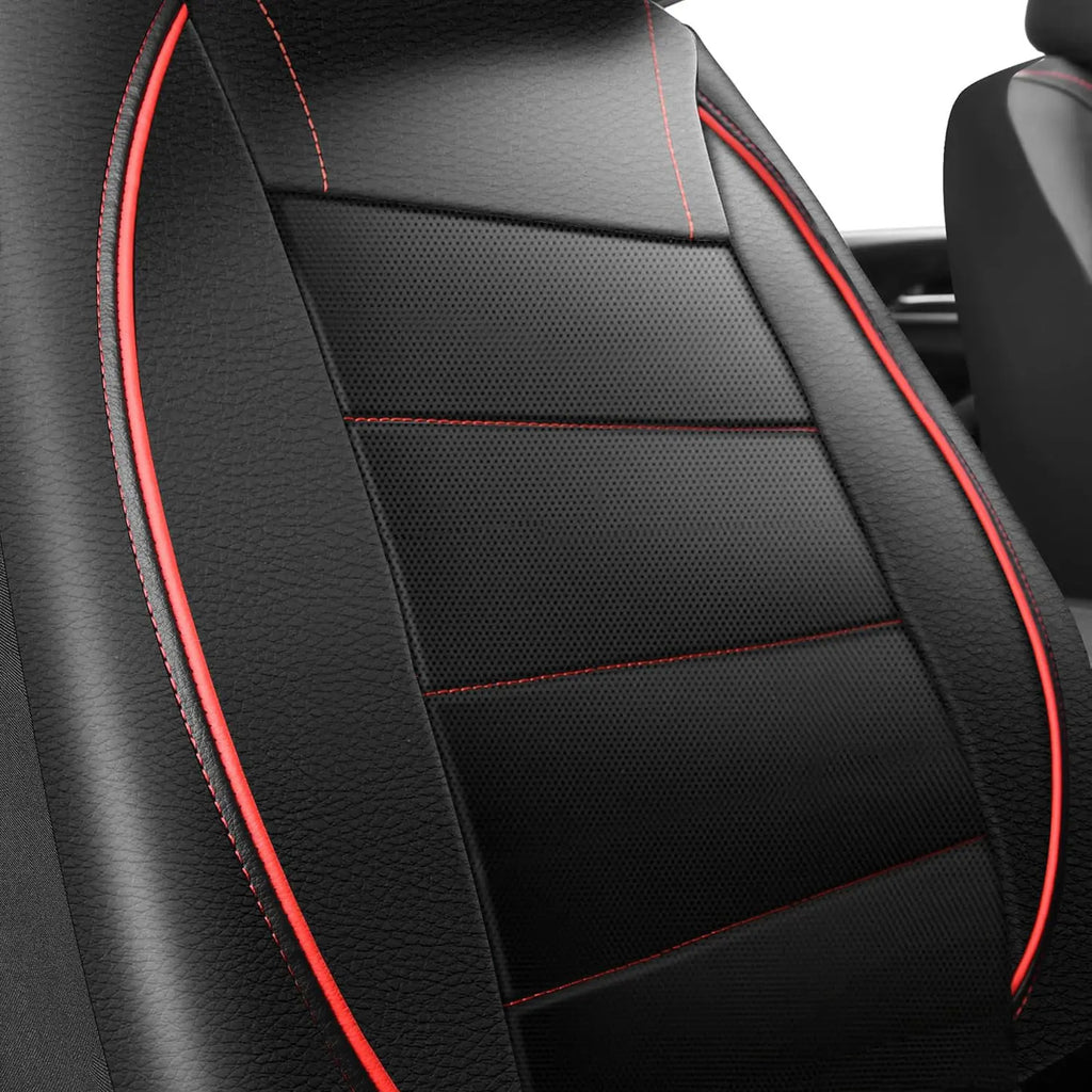 Housses de siège de voiture en cuir universelles style simple respirantes pour 5 places
