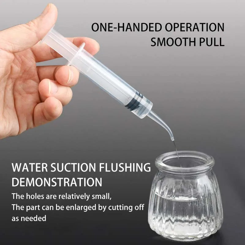 12ML Ear Cleaner Washer Syringer Elbow Rubber Tube Earwax Cleaning Removal Tool Ear Cleaner Wax Removal Ear Cleaner Health Care