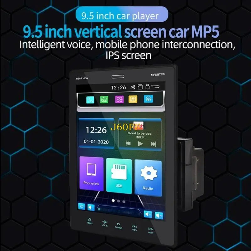 J60F Double Din Car Vertical Screen Multimedia PlayerMp5 Bluetooth-compatible Carplay