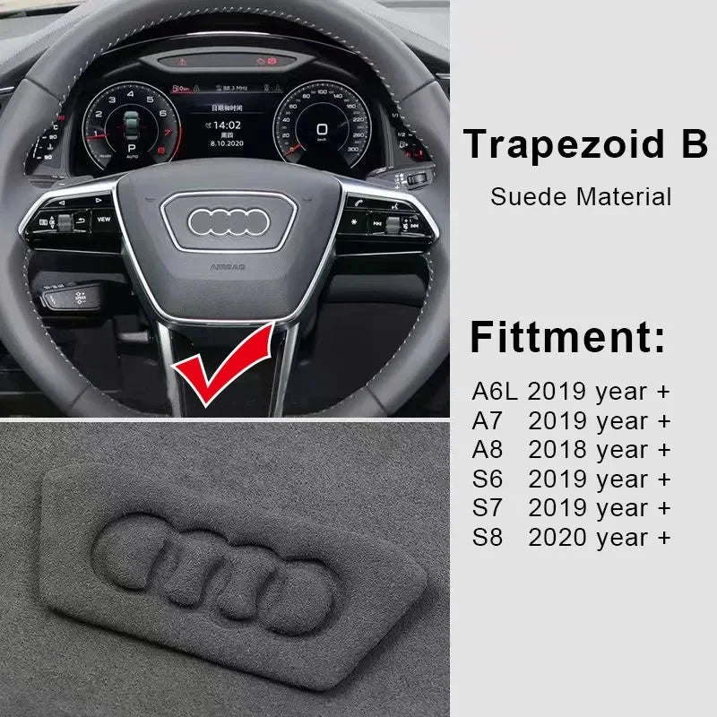 Audi Suede Steering Wheel Sticker