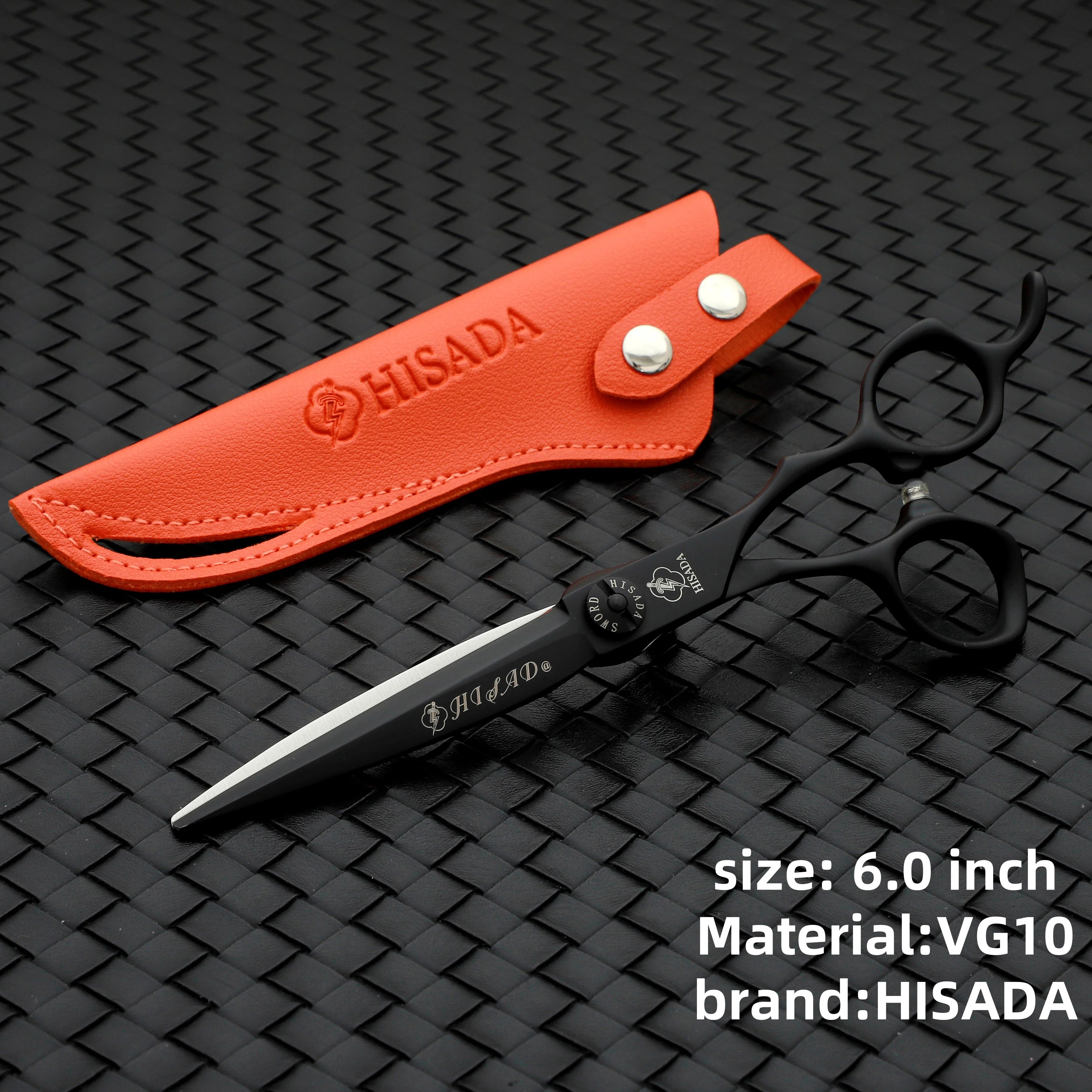 HISADA Hairdressing Scissors Professional Barber Scissors 6.0 Inch Scissors VG10 Material Professional Barber Scissors