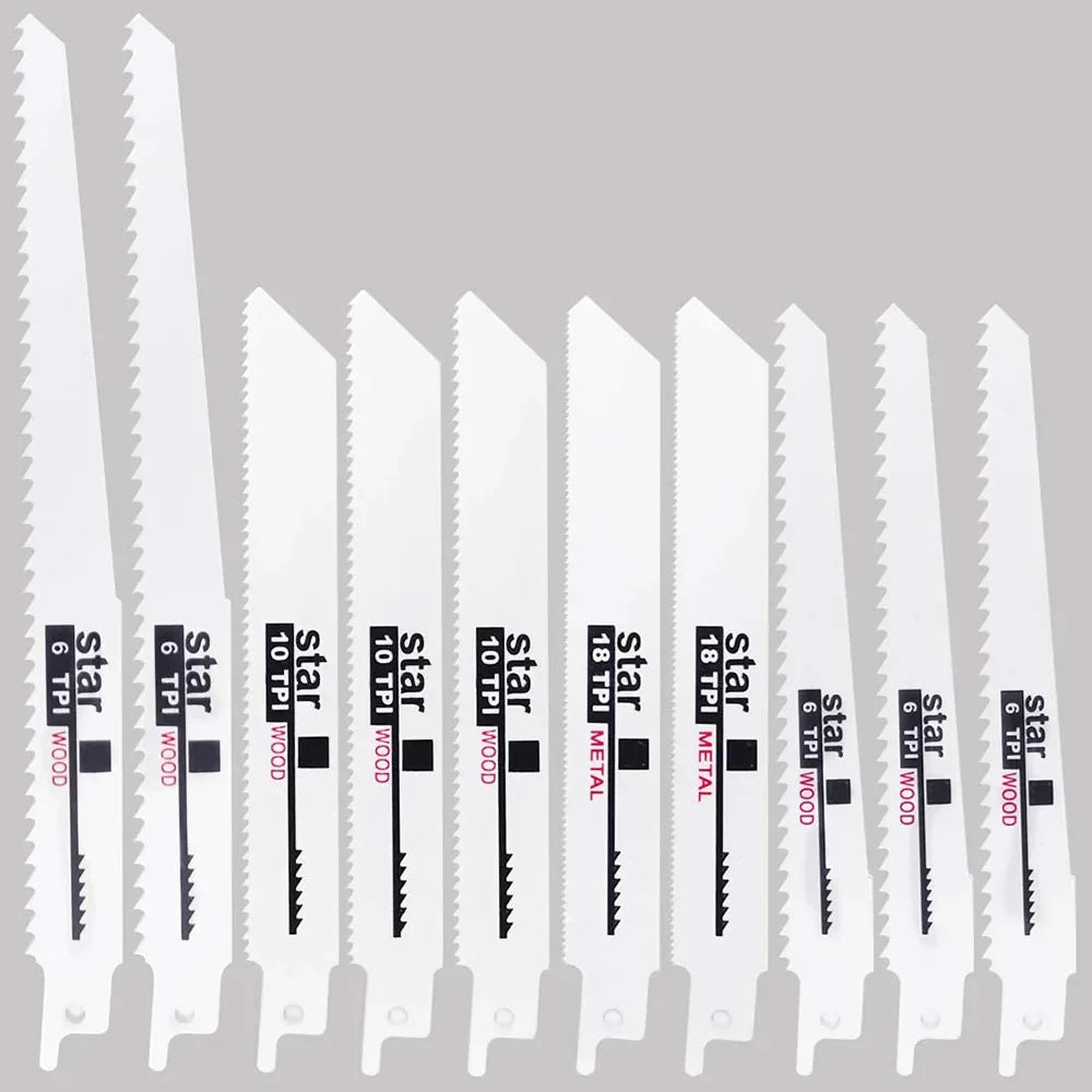 1set Reciprocating Saw Blades Saber Saw Handsaw Multi Saw Blade For Cutting Wood Metal PVC Tube Power Tools Accessories