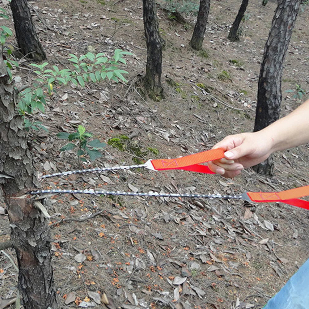 11 Teeth Outdoor Portable Hand-drawn Wire Saw Field Mountaineering Life-Saving Chain Saw Tool Multi-function Saw Chain Pocket