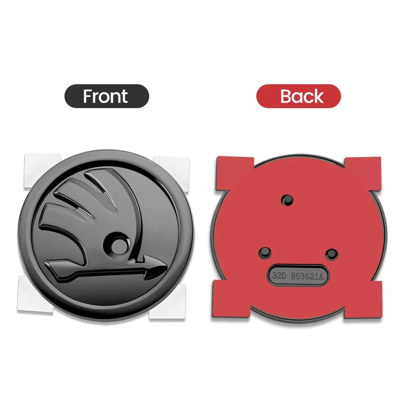 80mm 90mm ABS Emblem For Skoda Fabia 1 2 Octavia a7 RS Superb Rapid Yeti Karoq Vision Car Head Front Rear Boot Tailgate Sticker