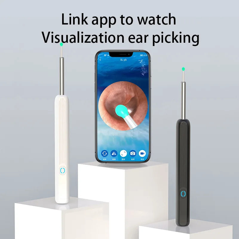 Visual Ear Cleaner Wireless Smart Otoscope With 1296p Camera Ear Wax Removal Tool Ear Endoscope Ear Tools Health Care Kit NE3