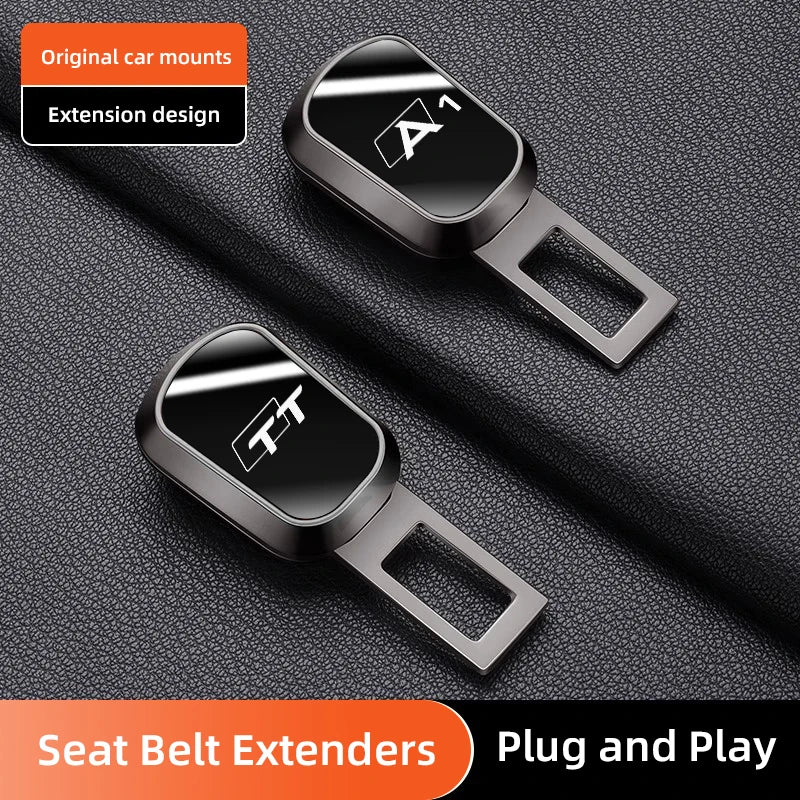 Metal Car Seat Belt Extender Safety Strap Clip For Audi A3 A4 A5 A6 A7 A1 A2 A8 Q1 Q2 Q3 Q4 Q5 Q6 Q7 Q8 TT RS3 S5 B8 B9 Quattro