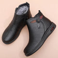 GKTINOO 2026 Winter Leather Women Ankle Boots Shoes Women Thick Plush Warm Casual Snow Boots Mother Waterproof Non-slip Booties