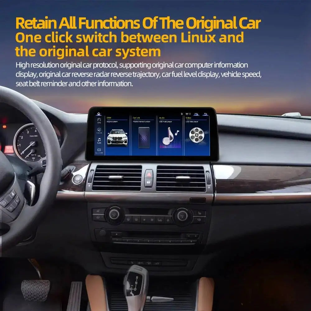 12.3'' IPS Carplay Car Stereo Linux System Car Multimedia Head Unit GPS Video Player for BMW 1 Series E81 E82 E87 E88 2006-2011