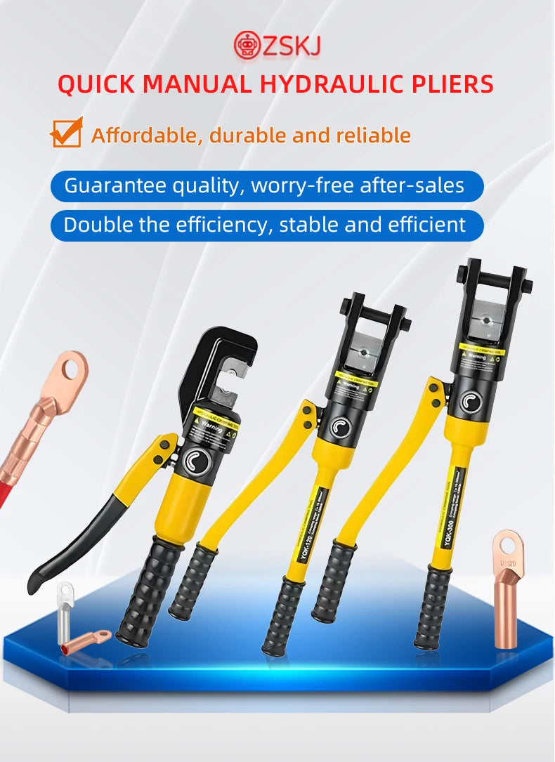 6-120 Hydraulic Crimping Pliers YQK-120 Pressure 6T Home Hydraulic Tools Hydraulic Pliers DIY Cable Terminal Crimping Pliers