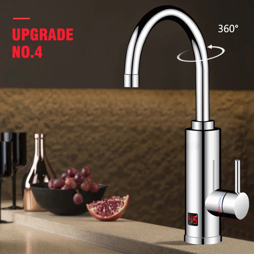 Chauffe-eau électrique 3000 W Robinet de salle de bain cuisine Chauffe-eau instantané Robinet électrique avec affichage de la température