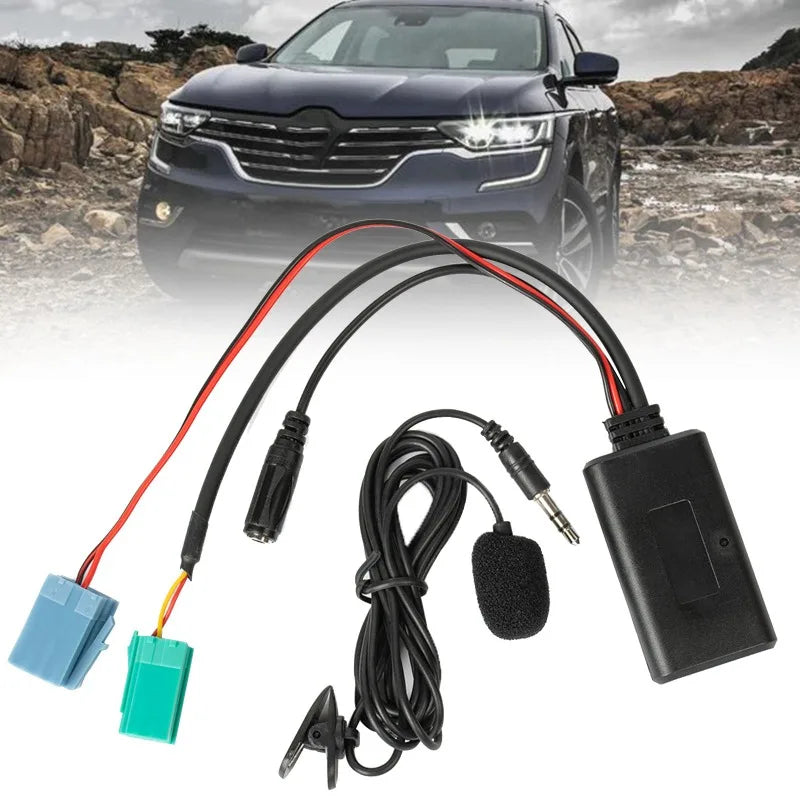 New Car Bluetooth Module AUX Adapter with MIC Handsfree Audio MP3 Music Adapter AUX Audio Cable for Renault Update List Radio