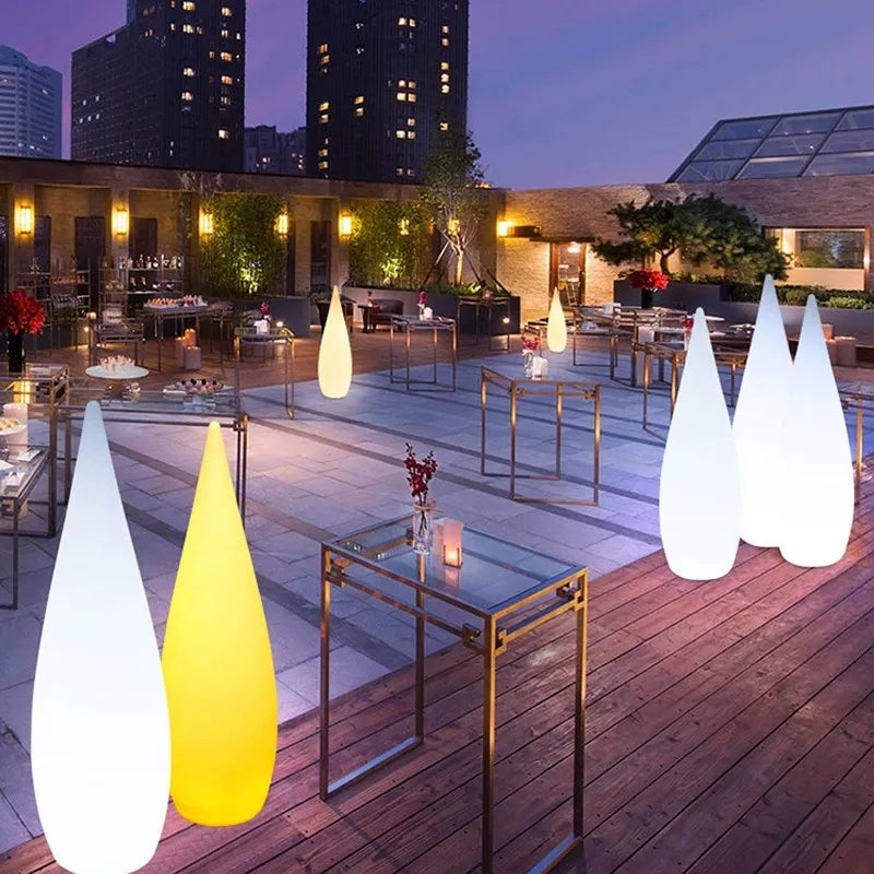 Water Drop Landscape Lighting USB Charge RGB Colors With Remote Control Outdoor Floor Lamp Hotel Garden Waterproof Decor Lights