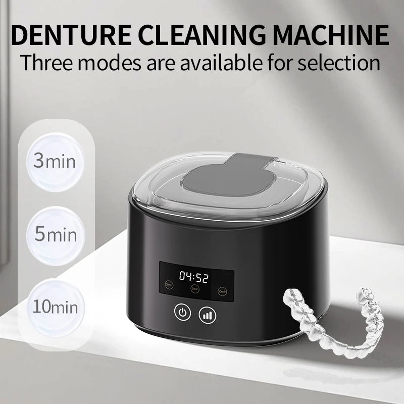 50KHZ USB Rechargeable Ultrasonic Braces Cleaning Machine Multi-Function for Invisible Retainer Denture And Jewelry Care