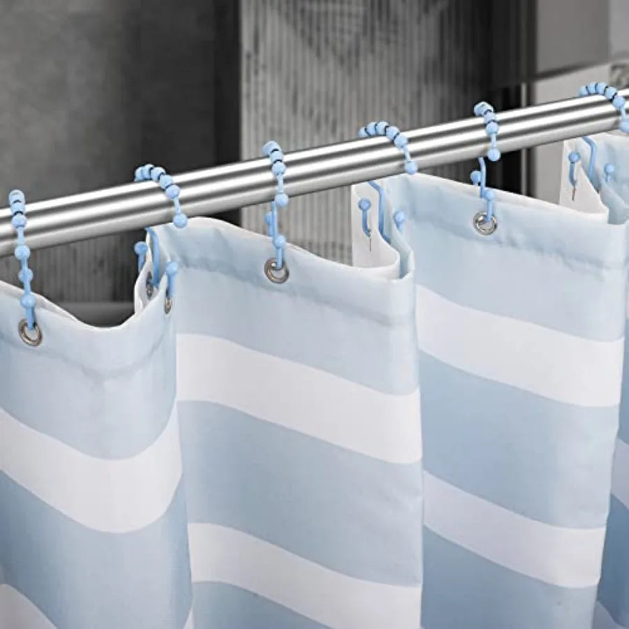 Shower Curtain Hooks, Rust Resistant Shower Curtain Rings for Bathroom, Metal Double Glide Shower Hooks Hangers for Bathroom Sh
