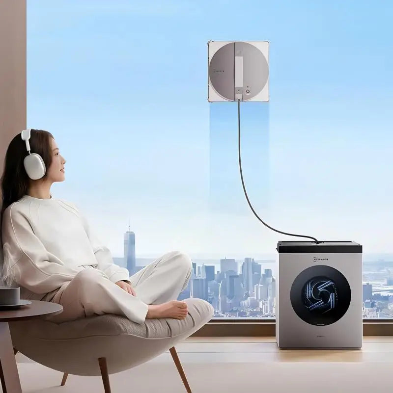 New ECOVACS WINBOT W3 Automatic Glass Wiping, Water Spraying, Wet Wiping, Household Base Station Cleaning Cloth