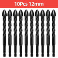 TOOLEYE Cross Hex Drill Bit Set For Concrete Porcelain Tile Glass Metal Multifunction Drill Bits Kit Power Tools Drilling Drills