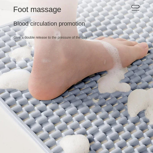 1 Tapis de sol de salle de bain antidérapant en PVC - Tapis de douche étanche antidérapant pour salle de bain, tapis de toilettes