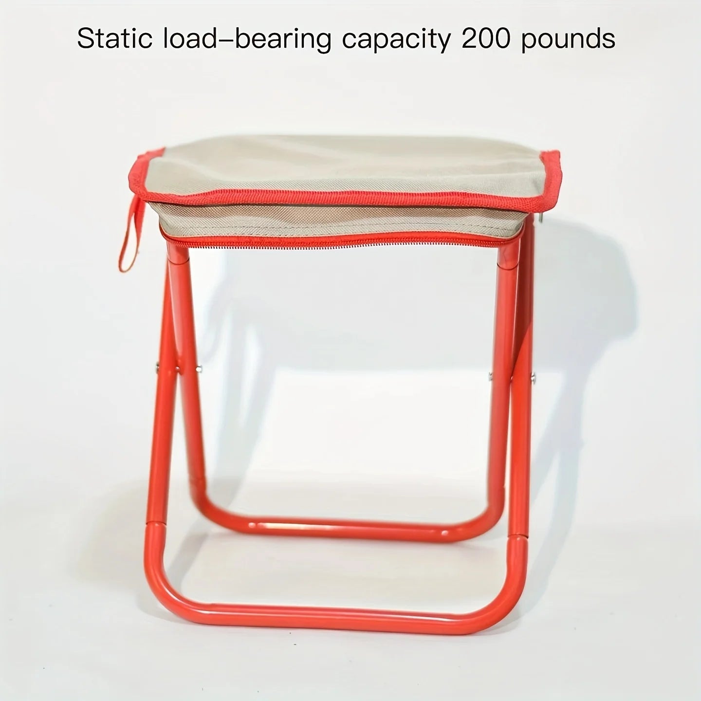 Portable Folding Stool with Handle, Outdoor Camping Fishing Stool, Zipper Stool for Outdoor