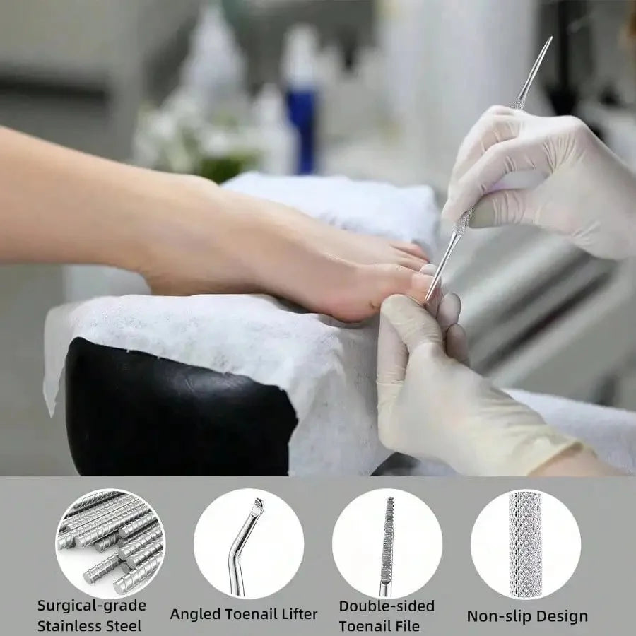 3pcs Nail Stain Removal Tool, Multifunctional Nail File, Pedicure Tool Beauty File,  Toenail Tool Pedicure Nail Cleaner
