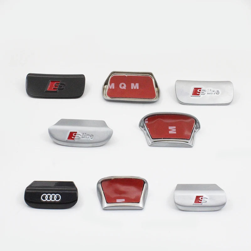 3D Metal Car Steering Wheel Emblem Sticker Interior Badge Accessories For Audi S Line A3 A4 A5 A6 A7 A8 S3 Q5 Q7 Q2 Q3 S3 S4 S8