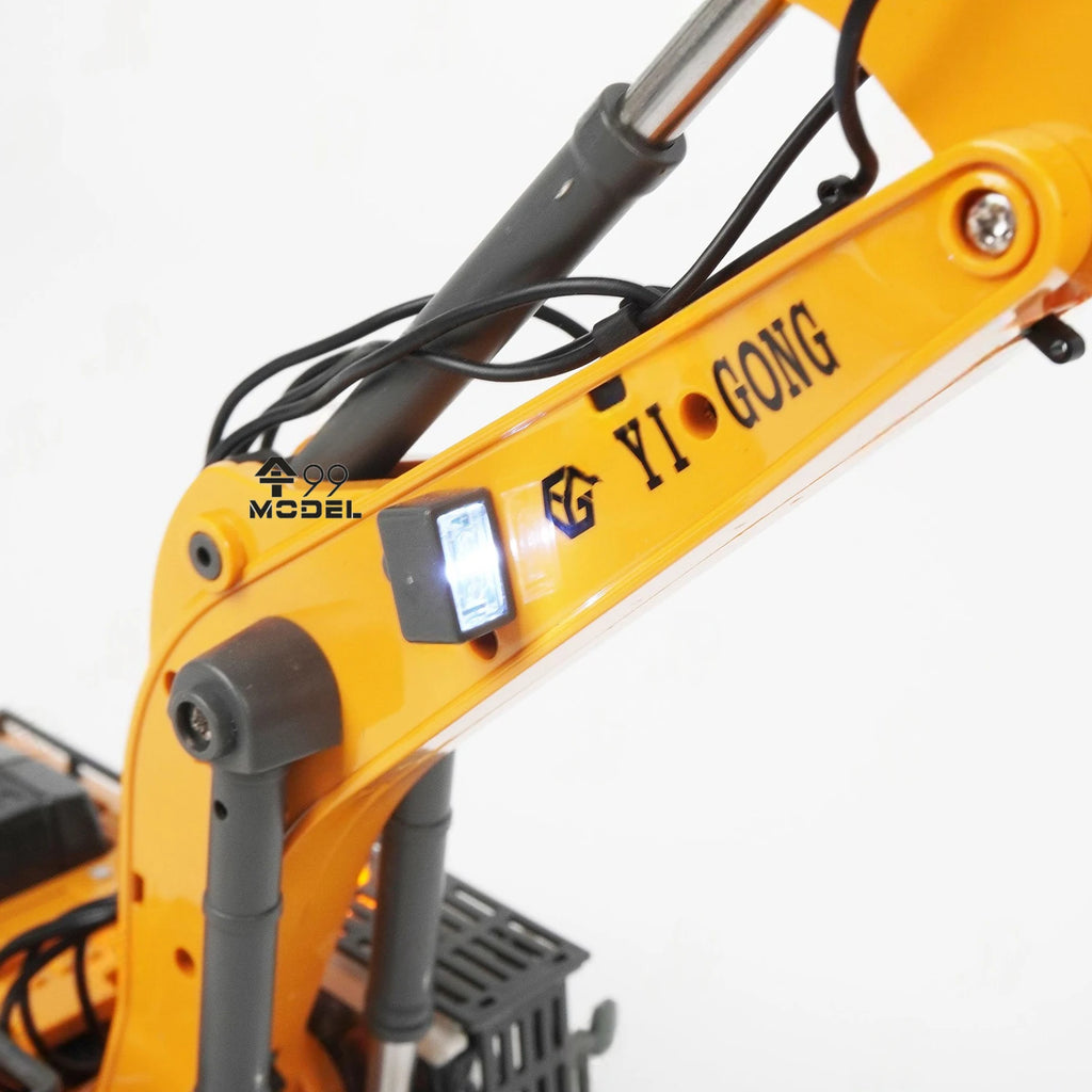 970 RC Mini Excavator 1/50 Scale Electric Excavator Simulation Model Desktop RC Excavator with Lighting System RC Car Toy Gift
