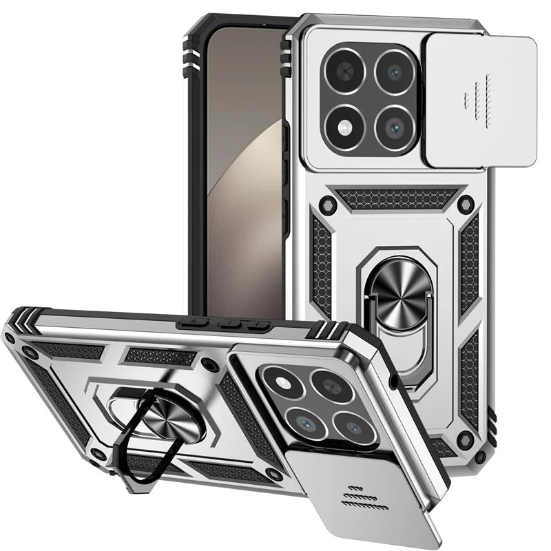 Armor Funda for Xiaomi 15T Pro 5G Case Car Magnetic Holder Ring Phone Case for Xiaomi 15 T Mi15tpro Xiaomi15T Lens Protect Cover