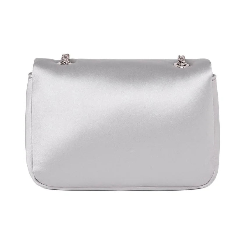 GUESS Fabric Shoulder Bag Medium Women's Silver EY967078