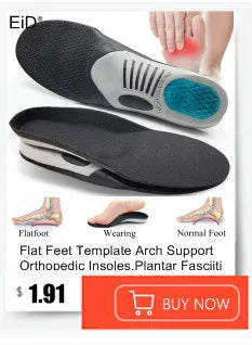 EiD New Arch Support 25mm Orthotic insole Black Leather orthotics Insoles for Flat Foot O/X Leg Corrected Shoe Sole insert pads