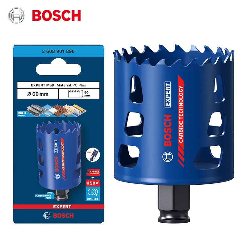 Bosch 1x Scie cloche Expert Professional pour matériaux durs, kit de démarrage pour bois et métal, diamètre 20mm-70mm