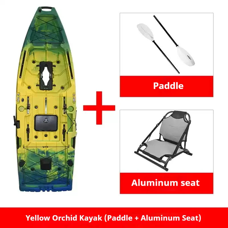 Modular Kayak Electric Pedal Driven HDPE Fishing Boat Portable Take Apart Canoe Motorized Lightweight Durable Accessories Gear
