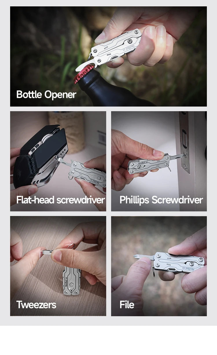NexTool Mini Sailor Scissors S0 8-In-1 Micro Multitools Keychain EDC Portable Mini Pocket Scissors Outdoor Emergency Hand Tools