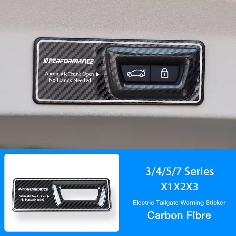 BMW Car Trunk Warning Sticker Electric Tailgate Lifting Cover For BMW M E46 E90 E60 F30 F10 E39 E36 F20 G30 G20 E87 E92 E91 E30