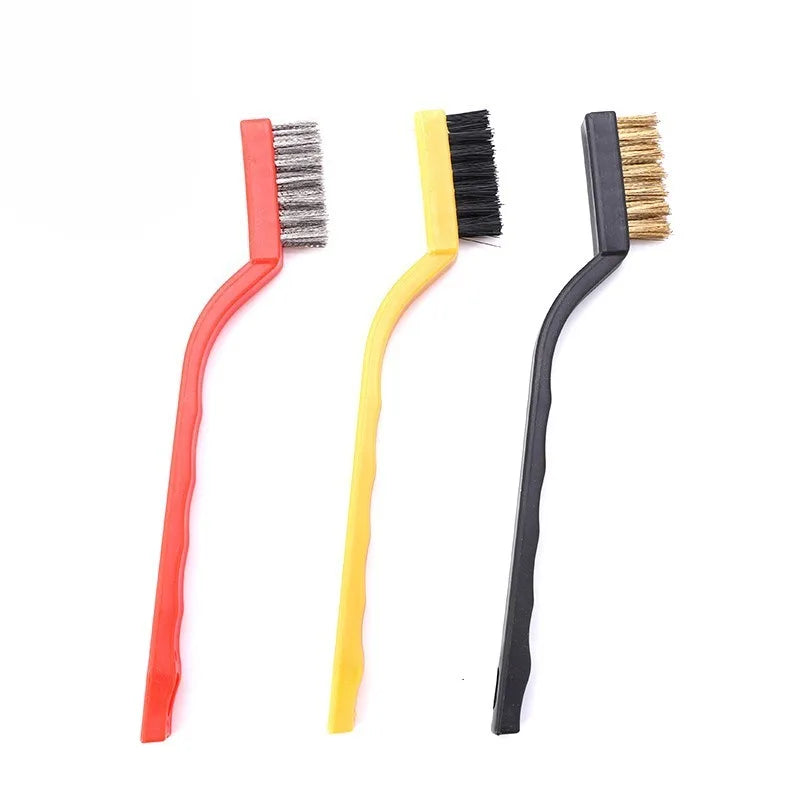 Wire Brush Set Curved Handle Brush Set For Cleaning Welding Slag And Rust Removal Industrial Scrubbing Brush