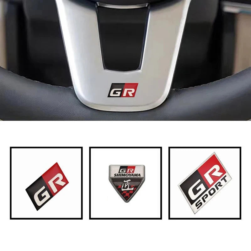 3D Metal Car Sticker Logo Labeling Emblem Badge Decals For Toyota GR Sport Gazoo Racing RAV4 C-HR Prado Auto Acces Accessories