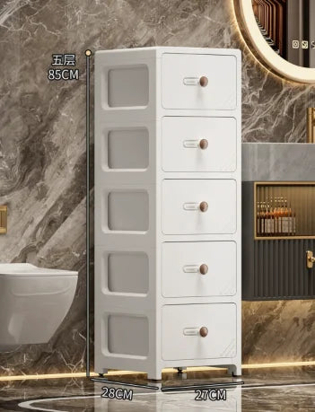 4/5/6floors drawer-type slit storage cabinet ultra-narrow slit cabinet for refrigerator multi-layer storage rack for bathroom
