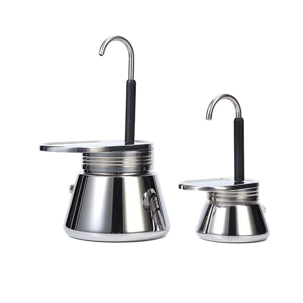 1 Cup Italian Moka Pot Espresso Maker Stainless Steel for Stovetop Home And Camping Use
