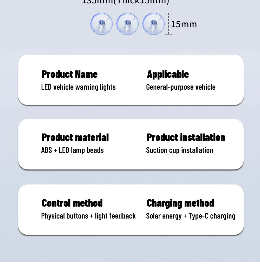 Monster Eye Antenna Flash Light Solar Car Decoration Demon Light Universal Roof Anti-Rear-End Demon Eye Modification