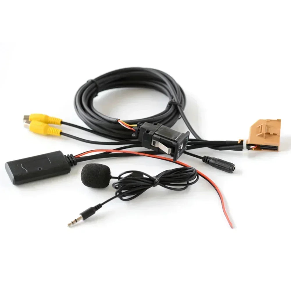 Câble AUX de voiture compatible Bluetooth 12V pour MMI 2G adaptateur microphone audio pour Q7 A6 A8 2006-2008 câble sans fil de musique