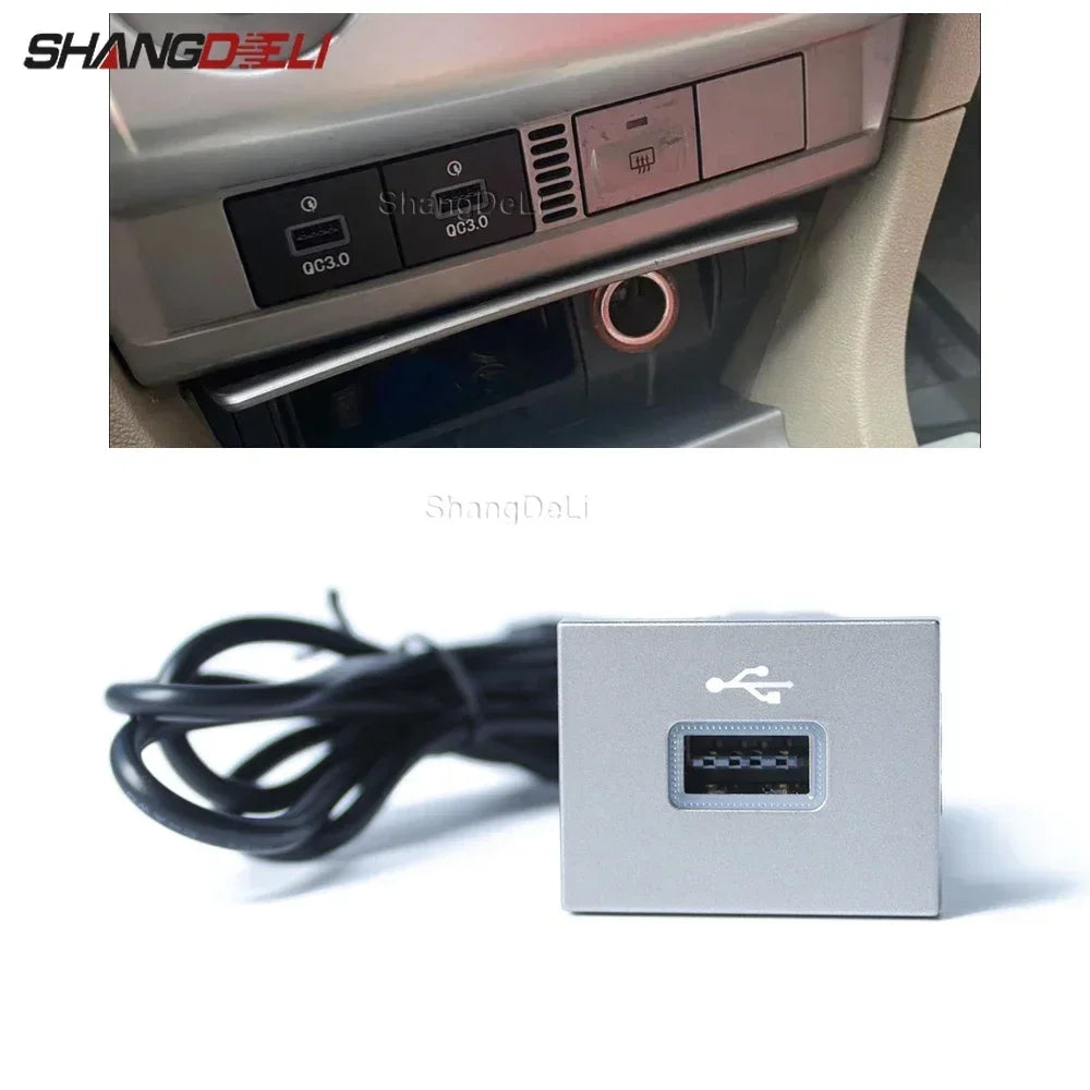 Car Black/Silver USB Input Adapter Audio Radio u-disk flash Socket Interface Cable For Ford Focus 2 Mk2 2009-2011 Accessories