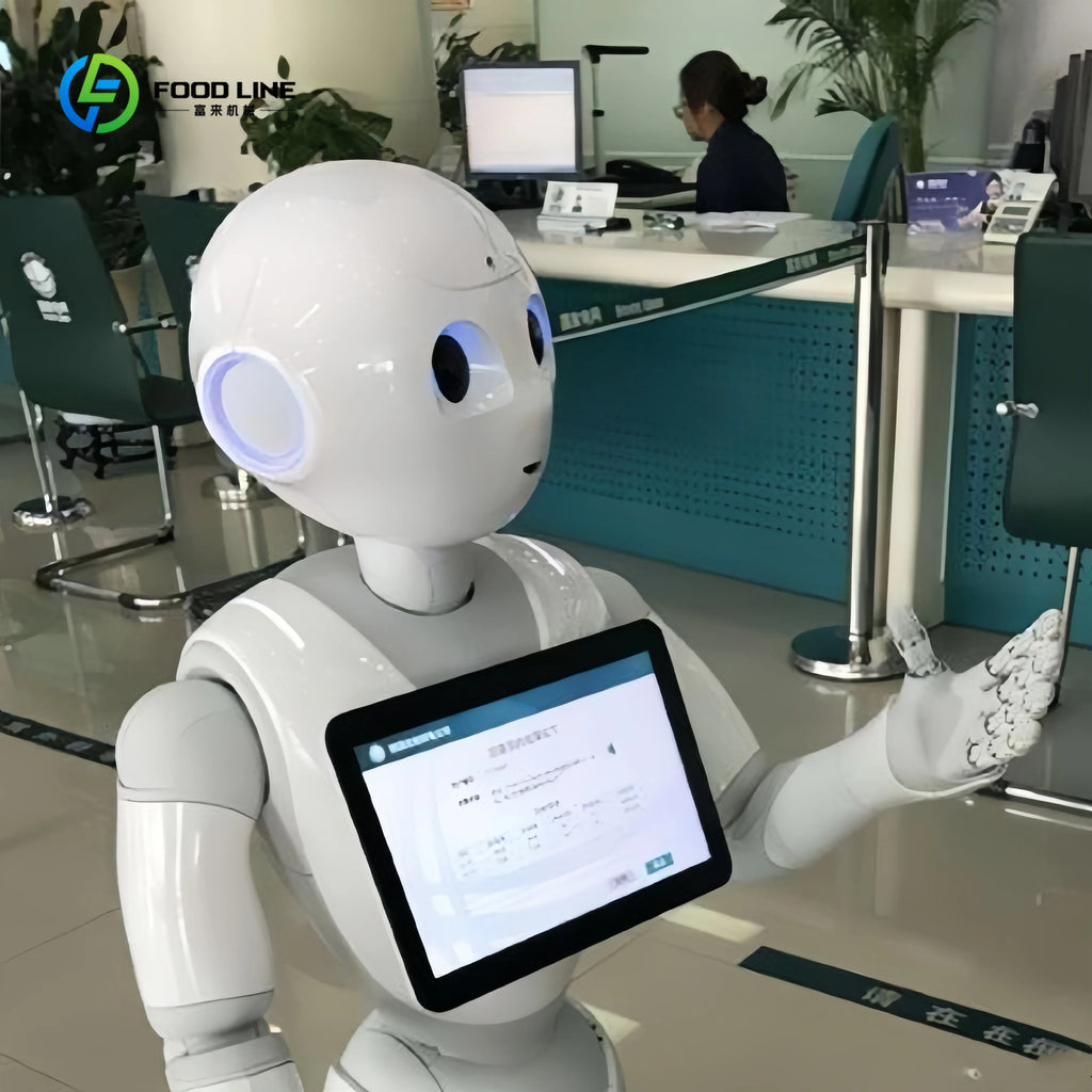 AI Humanoid Reception Service Robot Self Driving Hotel Restaurant Robot SLAM VSLAM Navigation Intelligent Customer Service Robot