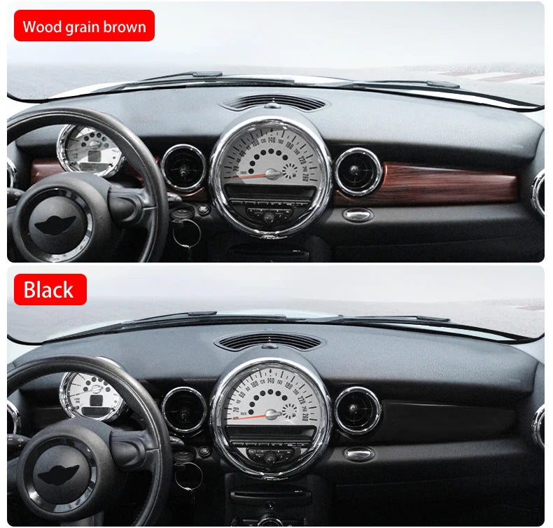 Car Dashboard Decal Leather Sticker For Mini Cooper R56 R55 R54 R57 R58 R59 Car Accessories Styling Only Left handdrive