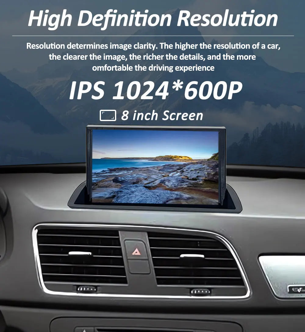 DSP Audio Stéréo GPS Navi 8 pouces Système Android 15 pour Audi Q3 2011 2012 - 2018 Carplay Autoradio Lecteur Multimédia Écran HD BT