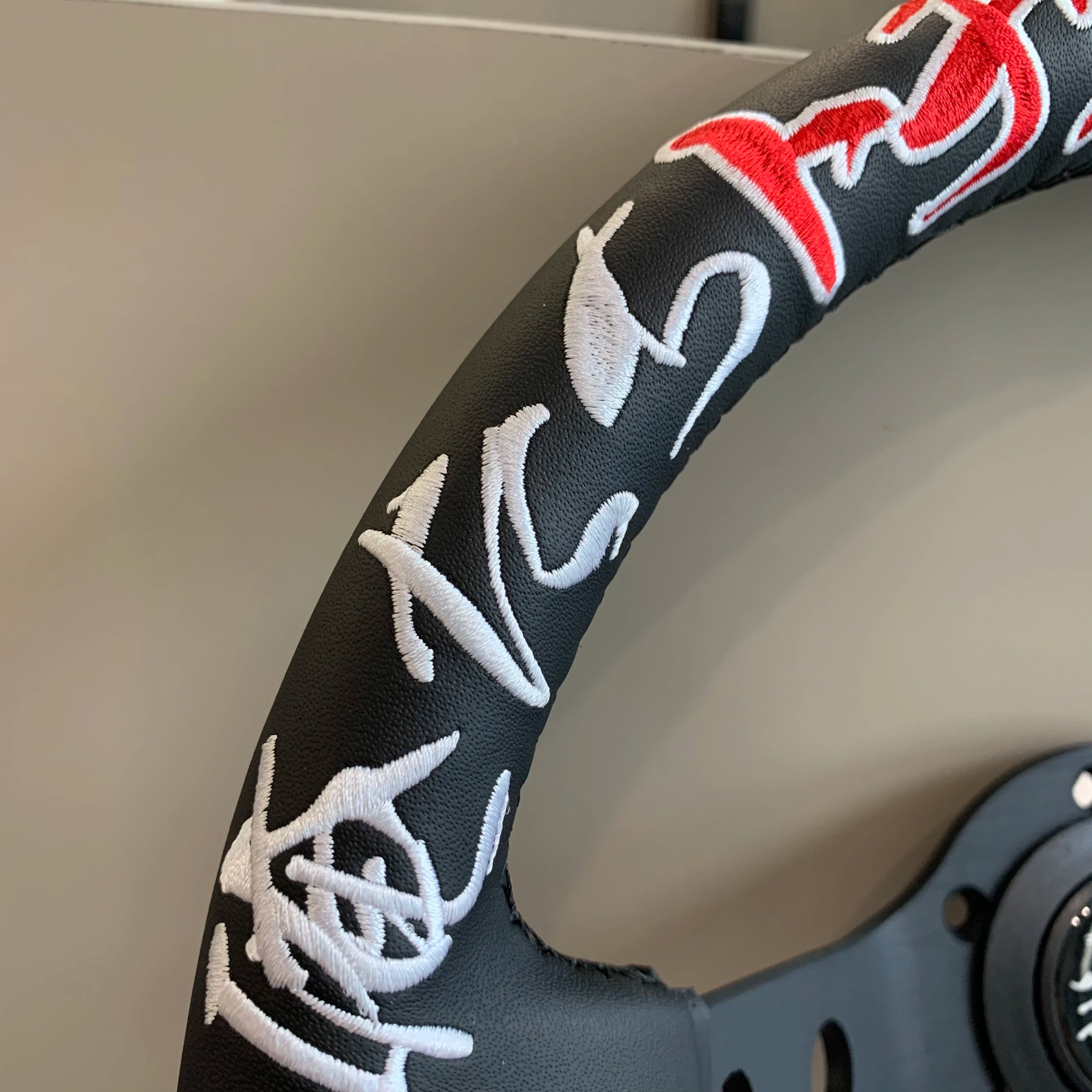 JDM 326 Racing Steering Wheel Leather Embroidery Aluminum Alloy Car modified Universal Steering Wheel with 6 Hole