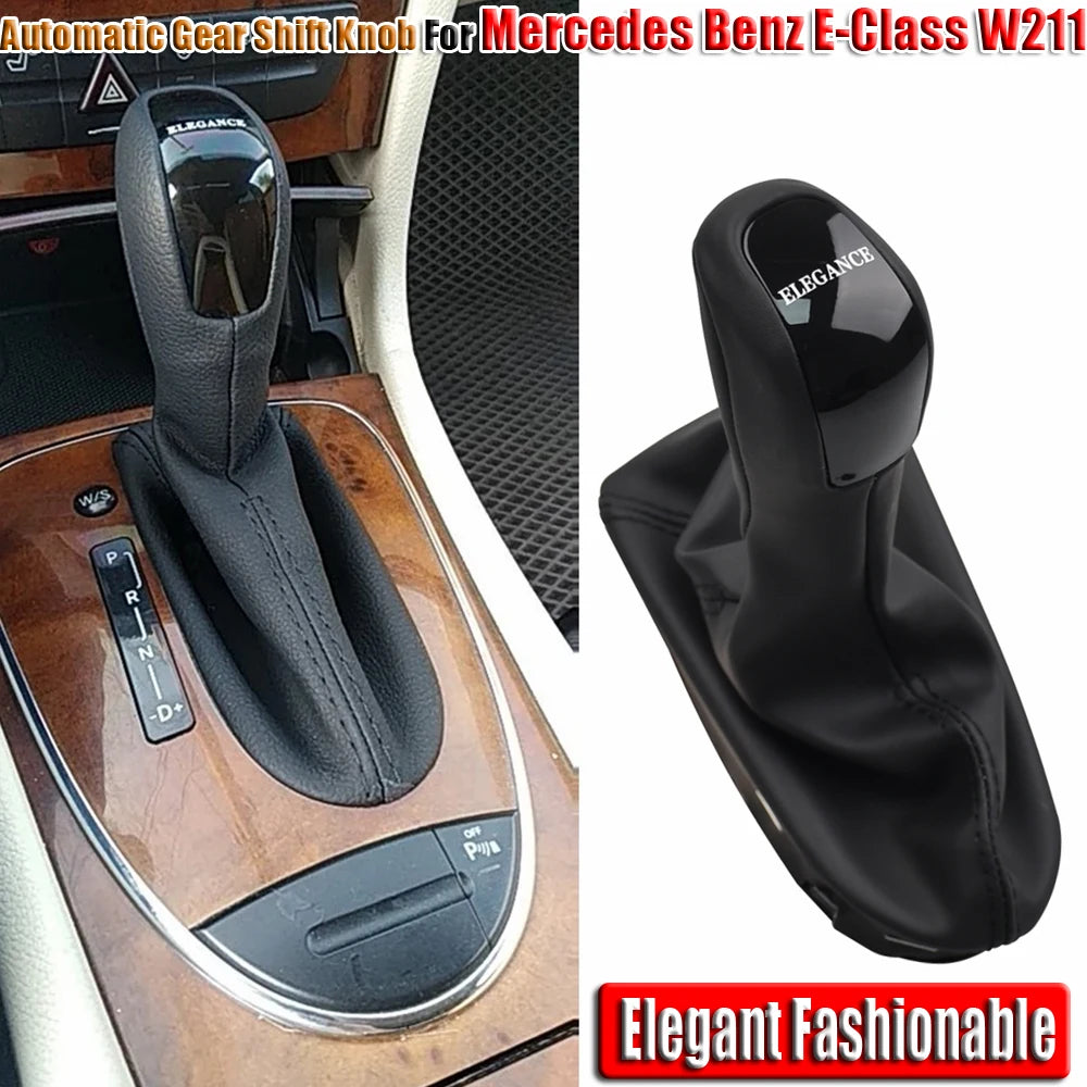 For Mercedes Benz E Class W211 Car Automatic Speed Gear Shift Lever Knob Shifter Hand Ball Boot Cover CLASSIC ELEGANCE