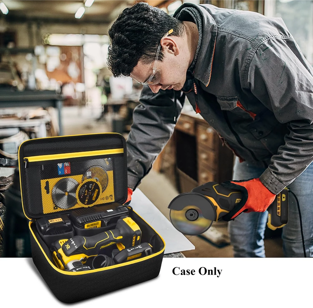 Bag Compatible with DEWALT 20V MAX Cut Off Tool 3 in 1 Brushless (DCS438B), Storage Case Carrying Holder Organizer for Charger,