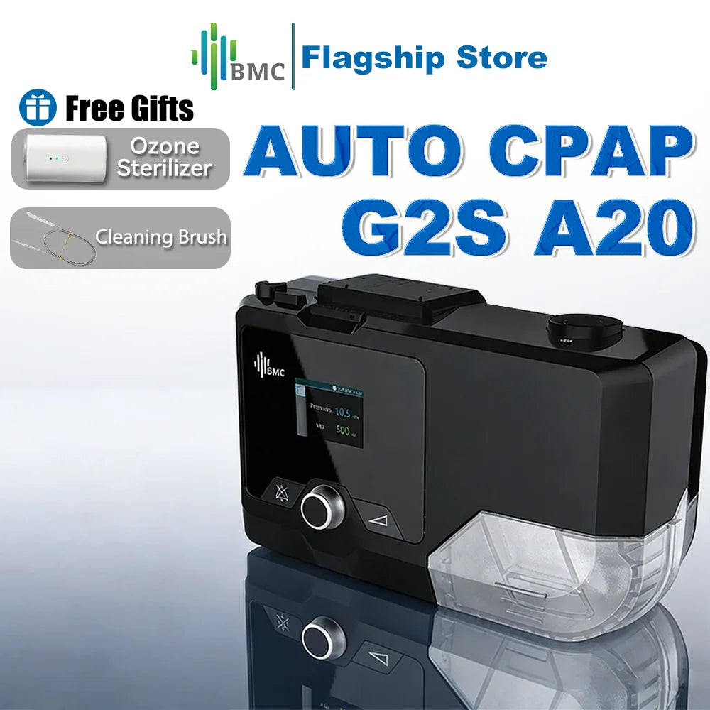 BMC G2S A20 Auto CPAP Machine with Built-in Humidifier Professional Sleep Apnea Device for Severe Snoring & Respiratory Therapy