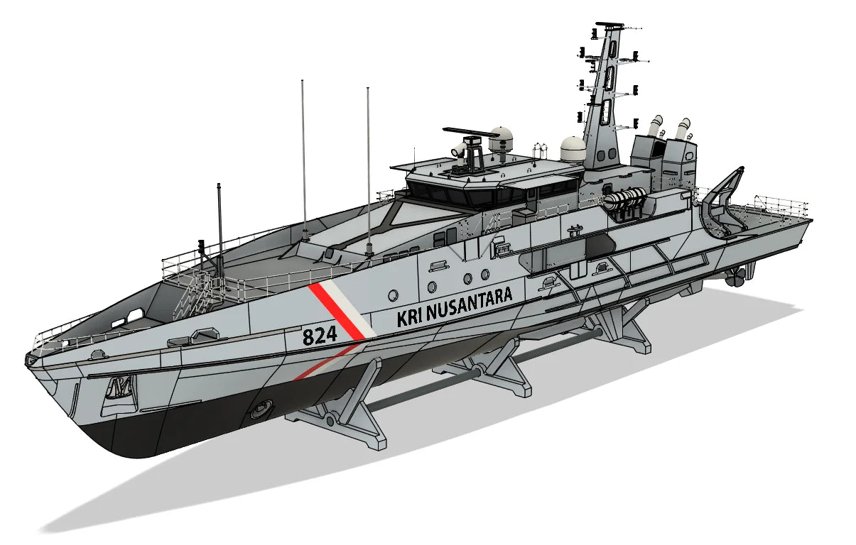 1/48 RC Australian Cape-class Patrol Boat Model Kit Hand-assembled Ship Model Toy Gift DIY Navy Battleship Model Kit Attack Ship
